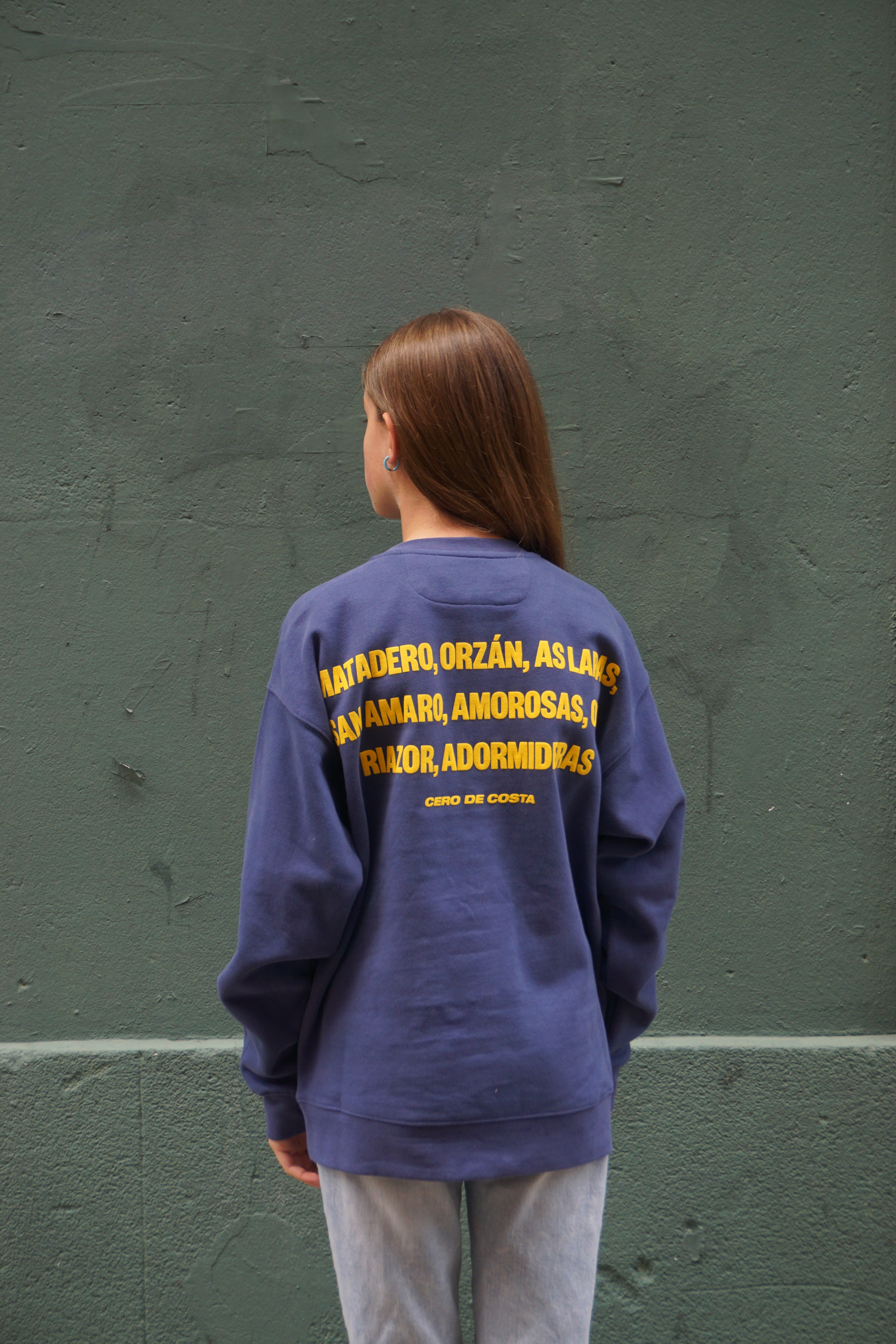SUDADERA AZUL/AMARILLO "LA CORUÑA" PLAYAS CIUDAD